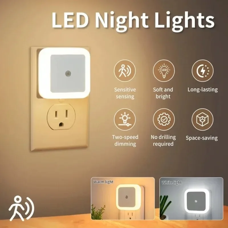 Decor Lighting Uk - 1/6PCS 무선 LED 야간 조명 센서