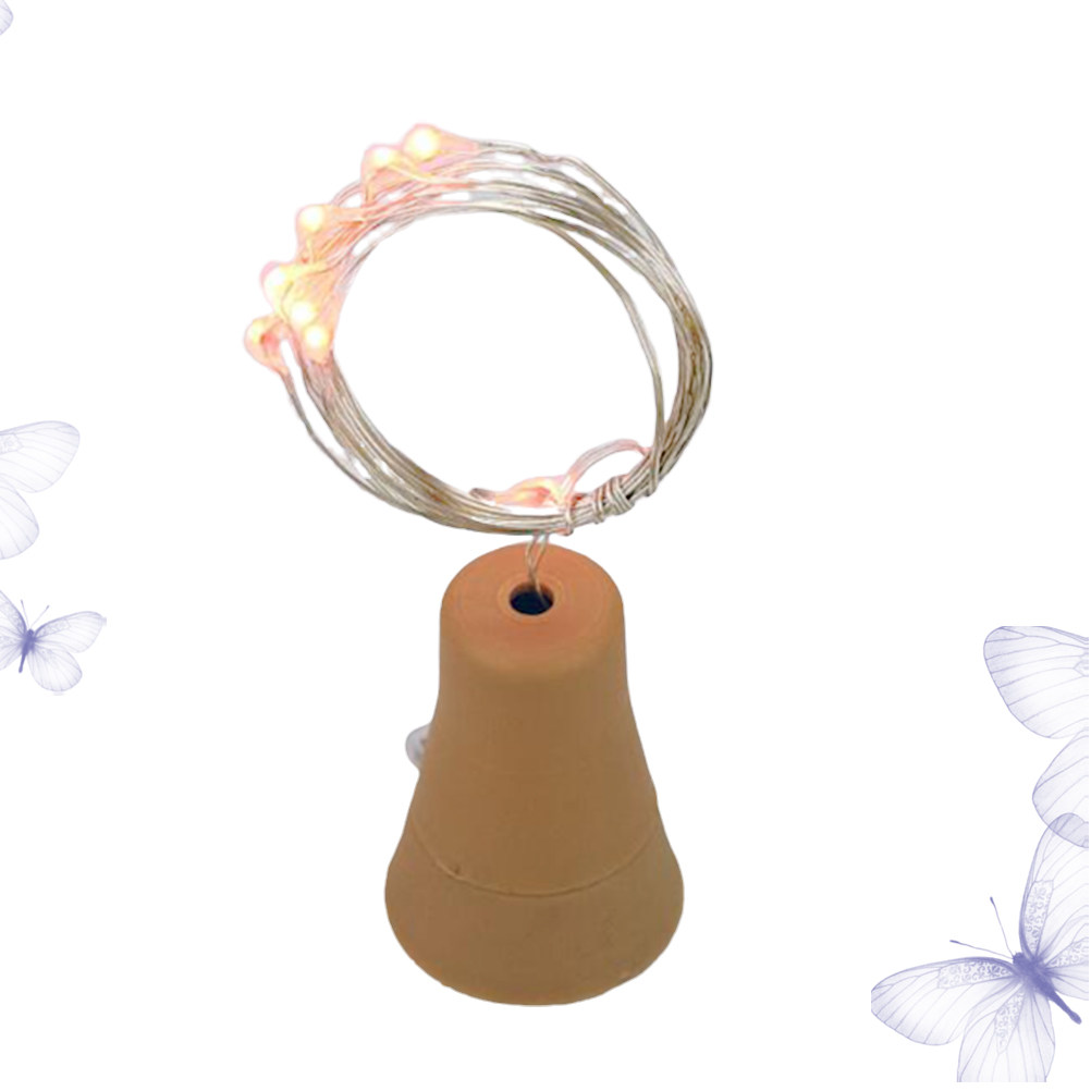 Decor Lighting Cork - 10개의 LED 코르크 스트링 조명, 구리선