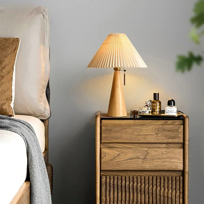 Lighting Decor Bedroom - 레트로 주름 테이블 램프 북유럽 스타일