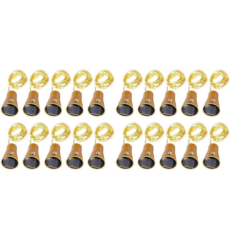 Decor Lighting Cork - ABXF-20개 솔라 와인병 스트링 라이트 10LED