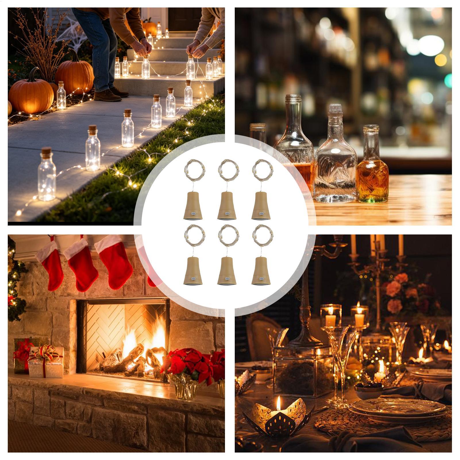 Decor Lighting Cork - 코르크 마개 와인병 조명 6개 LED