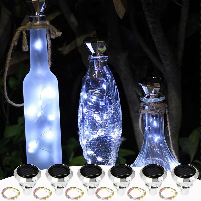 병에 대 한 조명 6X 코르크 조명 방수 태양 전원 램 - Decor Lighting Cork 리뷰 및 가격