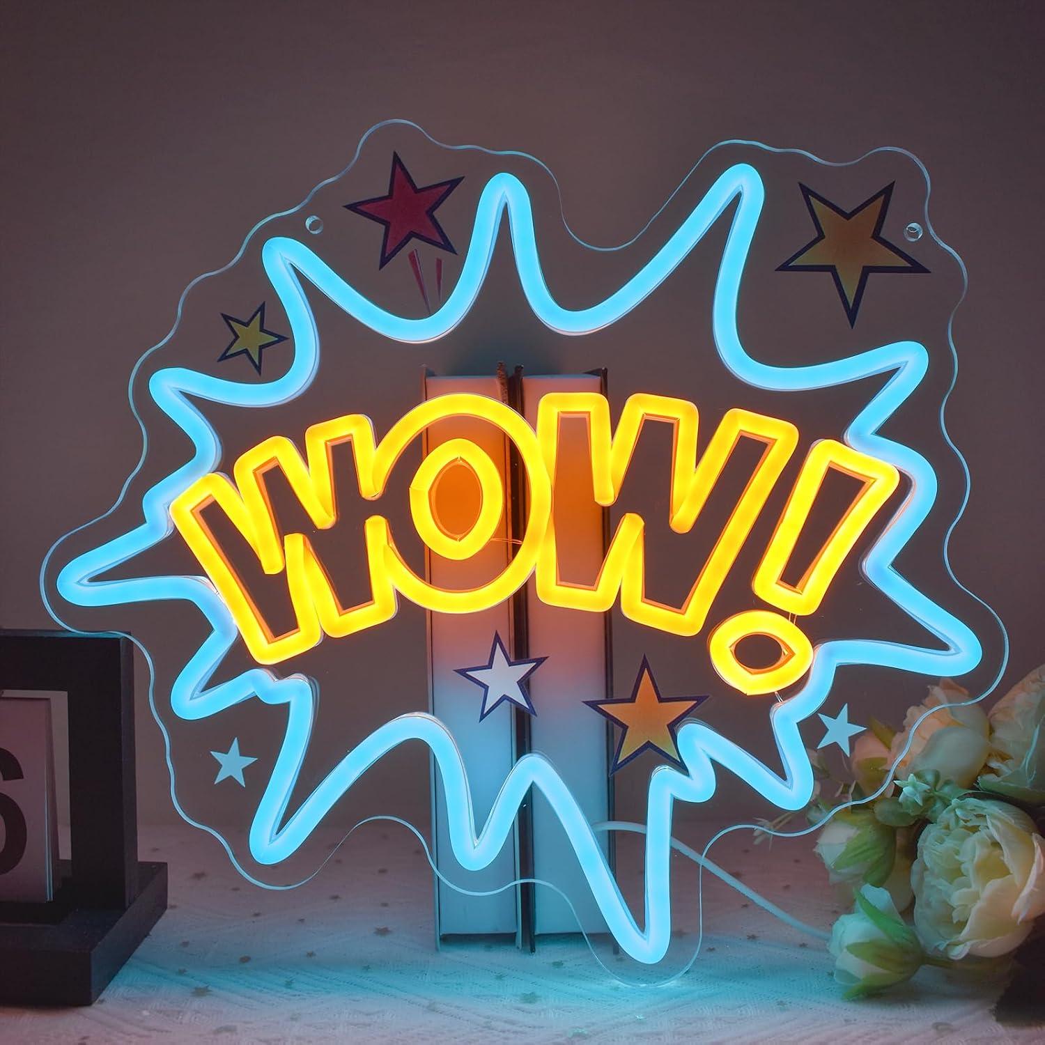 WOW 네온사인 USB 조광 LED 네온 조명 - 침실 - Lighting Decor Wow 리뷰 및 가격