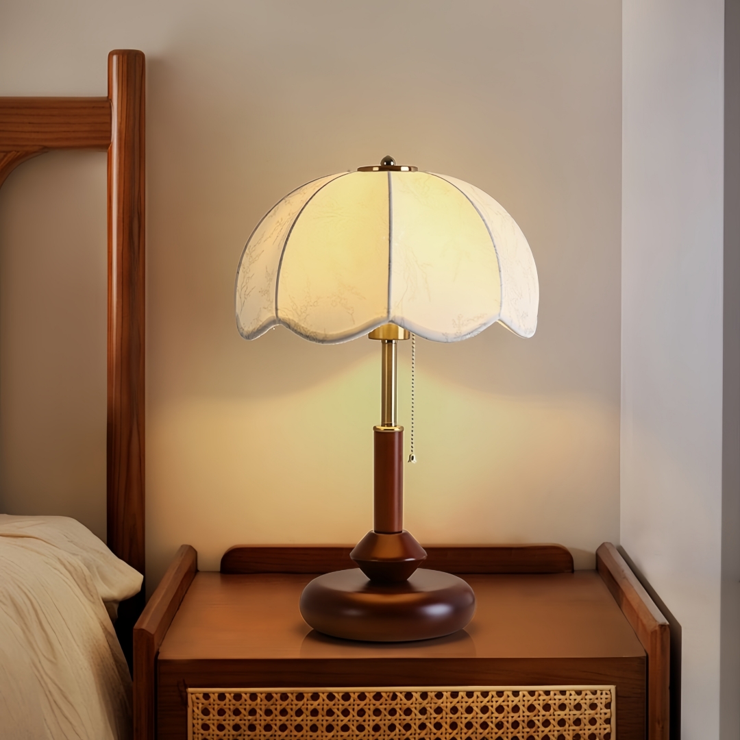 빈티지 스캘럽 돔 테이블 램프, 침실 협탁, 서재, 현 - Lighting Decor Bedroom 리뷰 및 가격