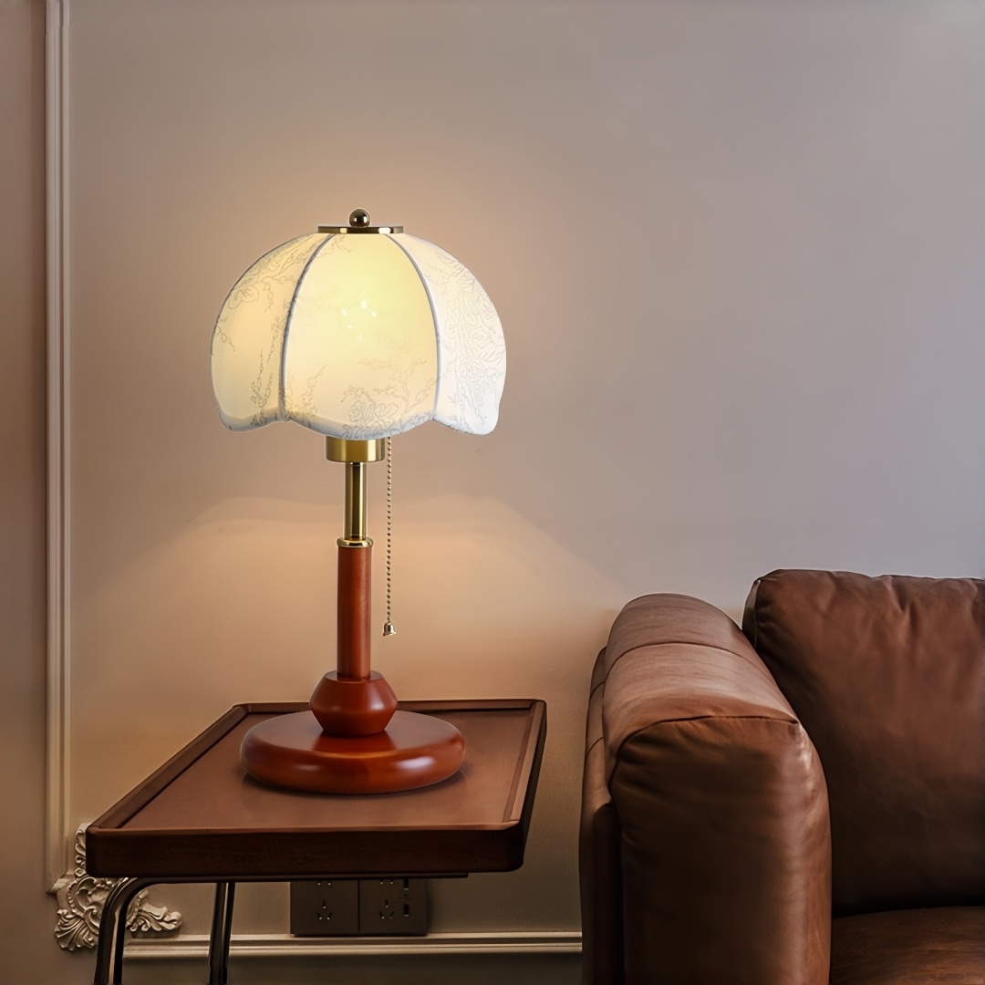 빈티지 스캘럽 돔 테이블 램프, 침실 협탁, 서재, 현 - Lighting Decor Bedroom 리뷰 및 가격