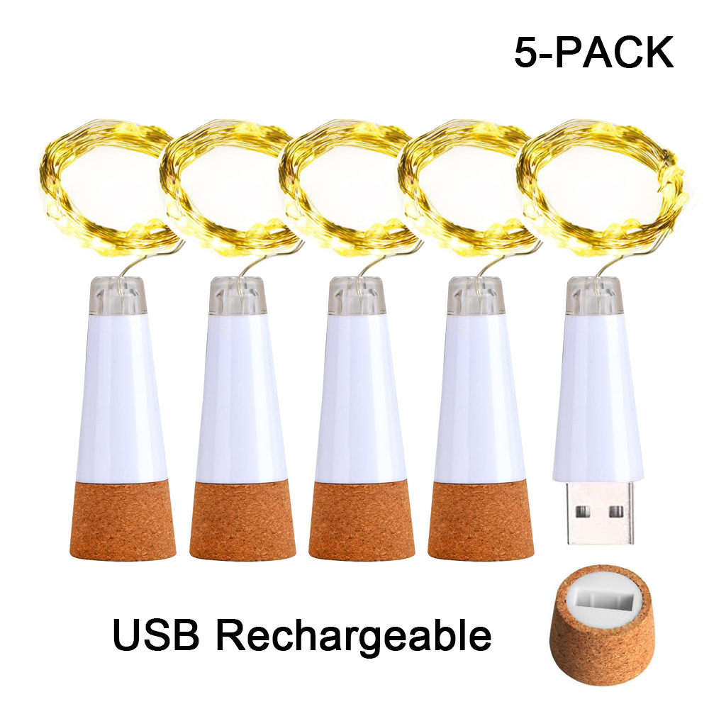 2m 20 LED 코르크 병 요정 빛 USB 충전식 실 - Decor Lighting Cork 리뷰 및 가격