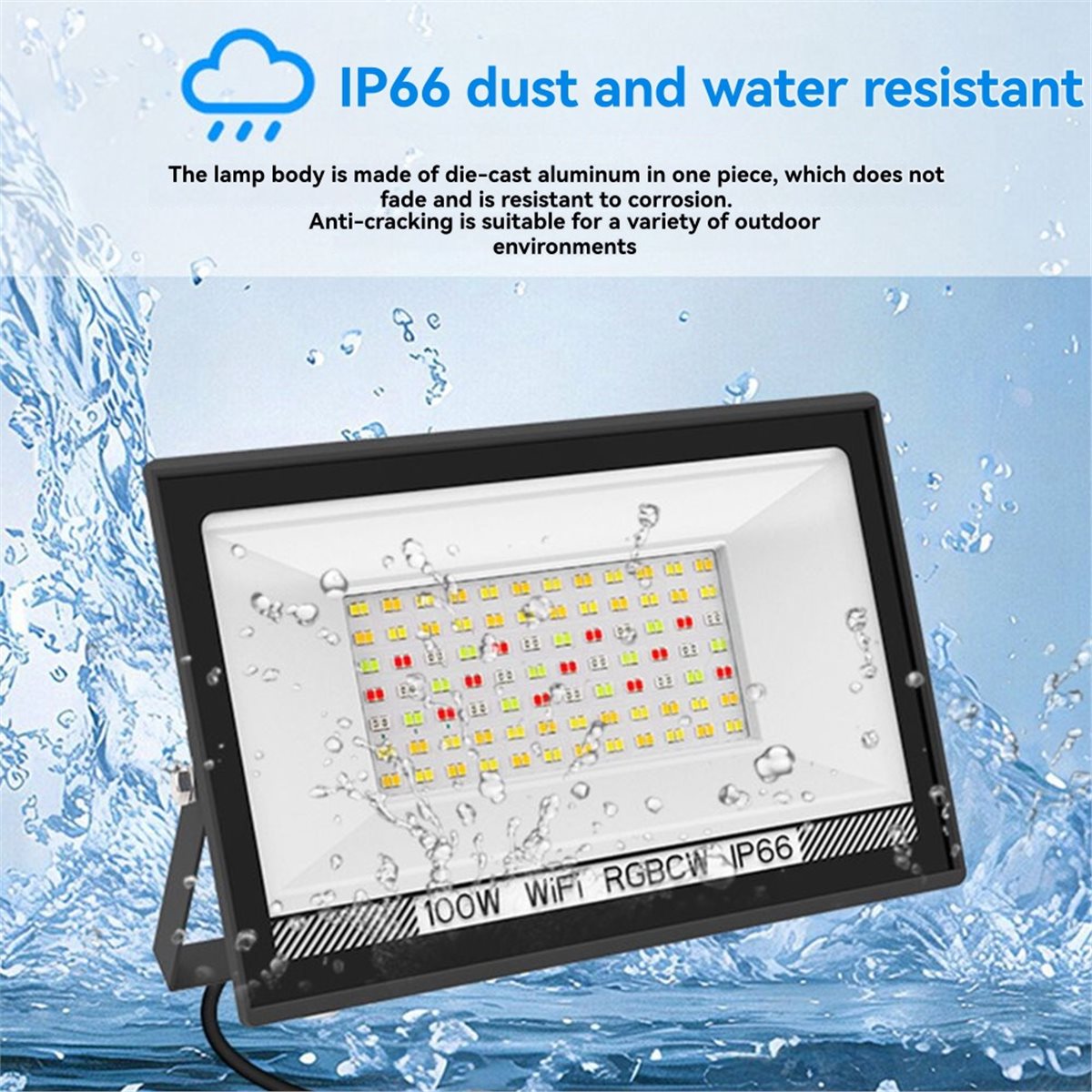 Nices 100W RGBCW LED 투광 조명 APP - Decor Lighting Uk 리뷰 및 가격