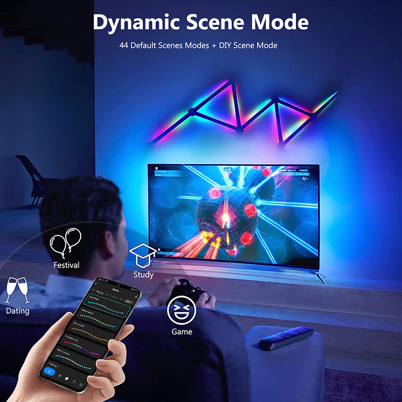 스마트 RGB 벽등, 블루투스 앱 연결 LED 라이트  - Lighting Decor Bedroom 리뷰 및 가격