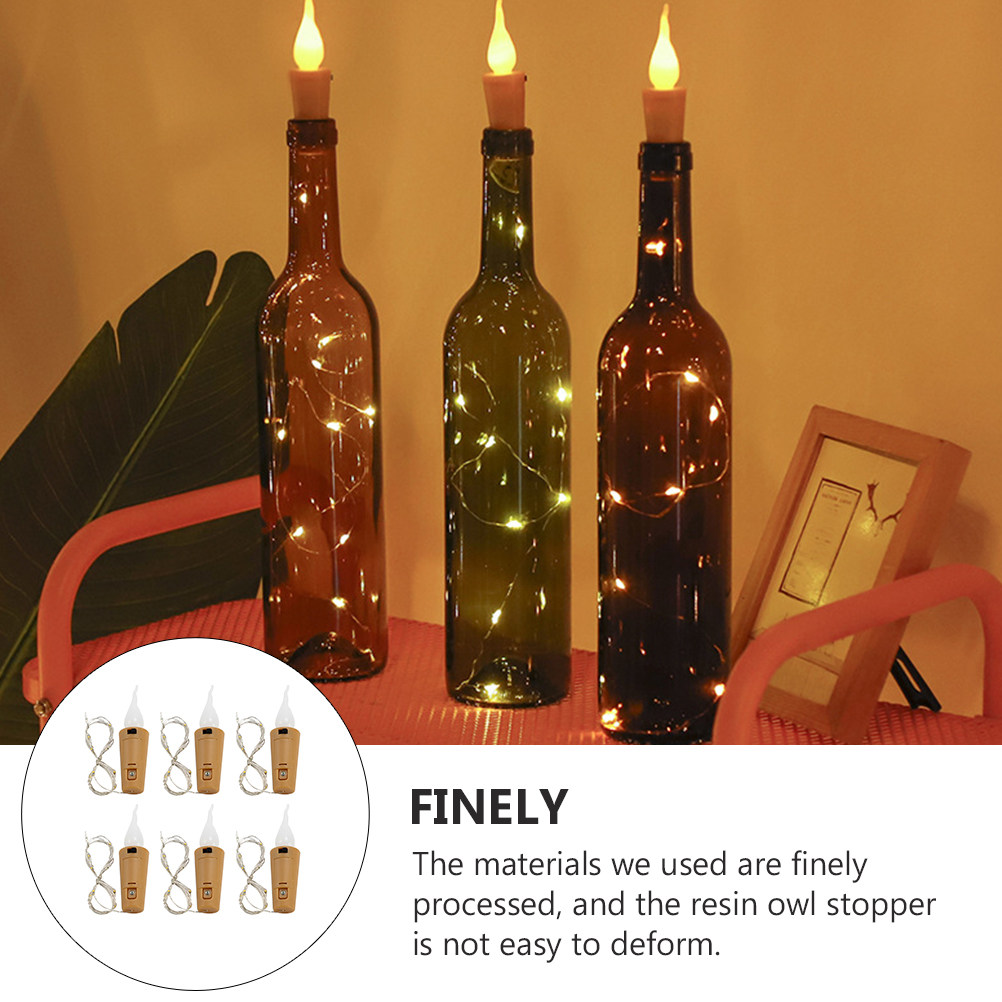 6개 와인병 스트링 라이트 코르크 마개 배터리 공급 장 - Decor Lighting Cork 리뷰 및 가격