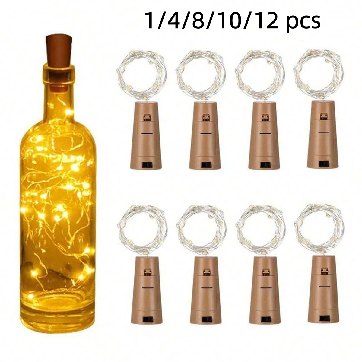 10/12팩 코르크 마개가 있는 병 조명, 20 LED - Decor Lighting Cork 리뷰 및 가격