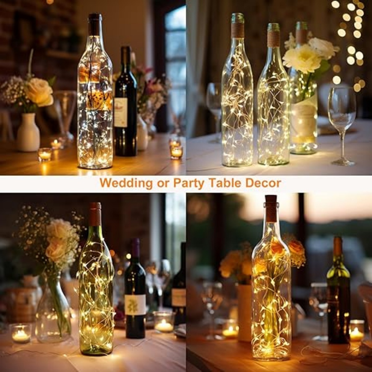 10/12팩 코르크 마개가 있는 병 조명, 20 LED - Decor Lighting Cork 리뷰 및 가격