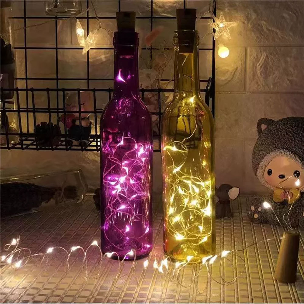 LED 와인 병 조명 구리 와이어 코르크 스트링 조명  - Decor Lighting Cork 리뷰 및 가격