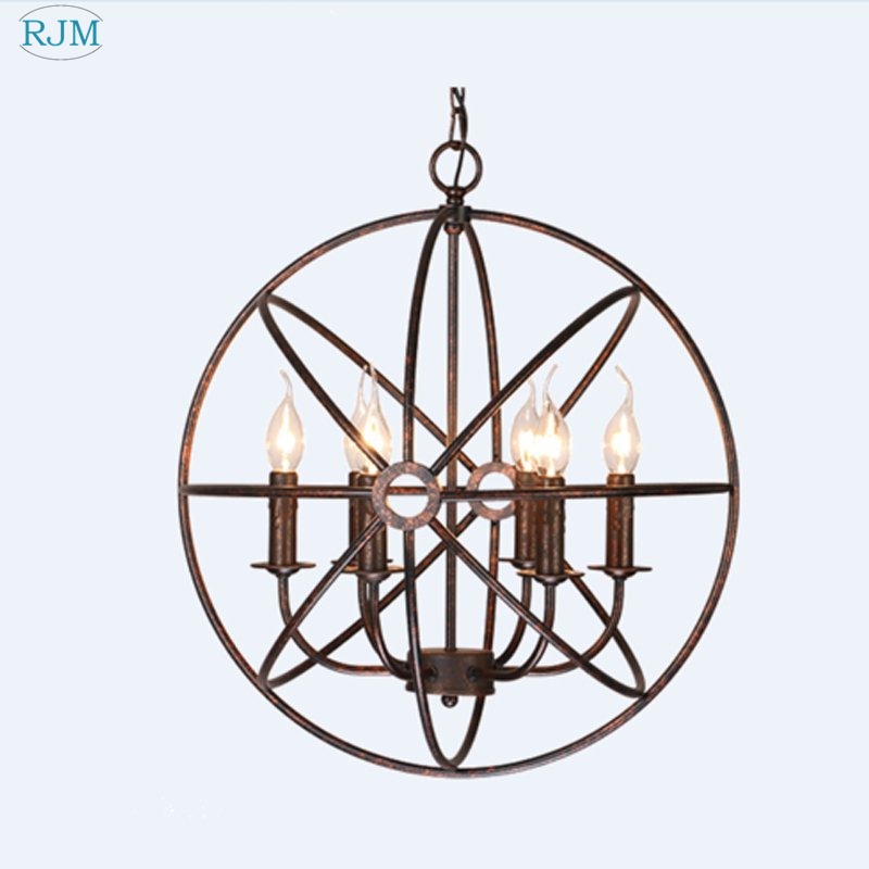 미국 산업 로프트 촛불 샹들리에 빈티지 라운드 철 케이 - Lzpz Rui Decor Lighting Store 리뷰 및 가격