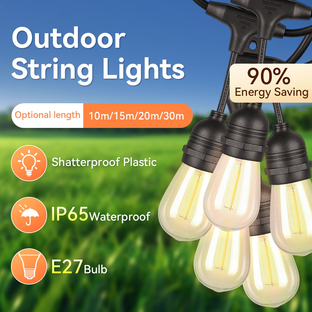 E27 야외 스트링 라이트 LED 전구 영국/미국 플러 - Decor Lighting Uk 리뷰 및 가격