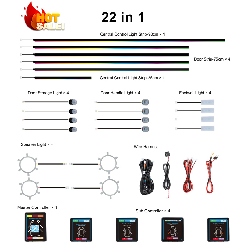 맞춤형 앰비언트 조명 간편 설치 22 in 1 심포니  - Ambient Led Strip 리뷰 및 가격